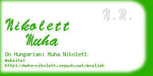 nikolett muha business card